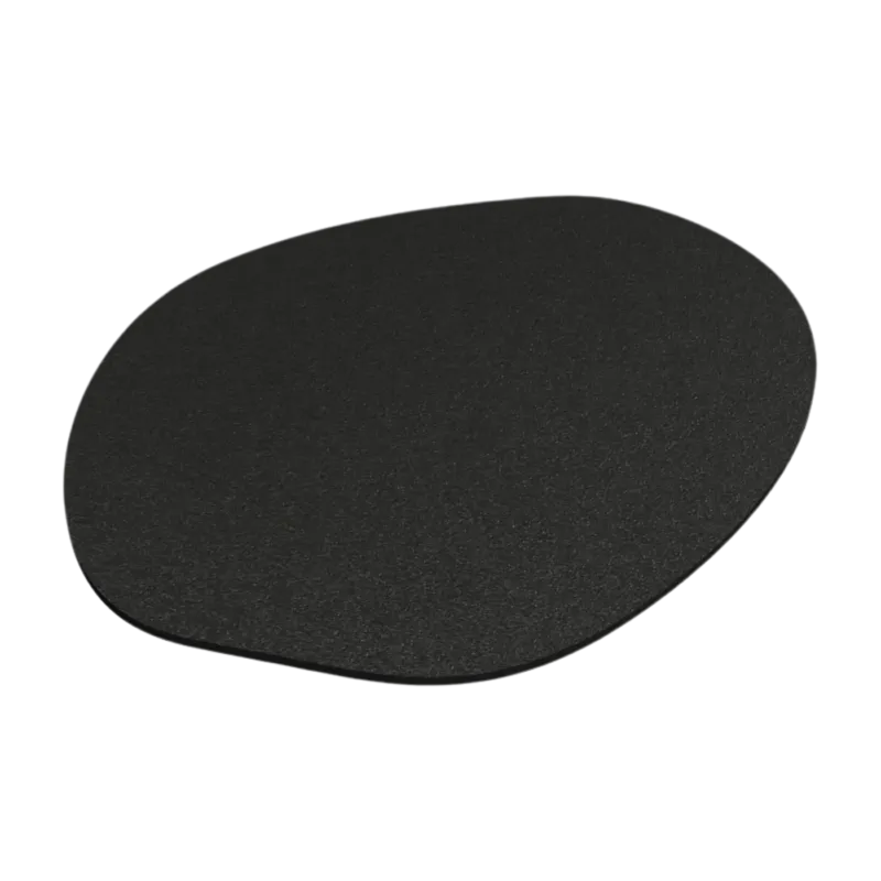4 sous verres organiques en acier noir 10x2cm Kiva - Metallbude