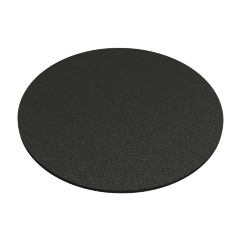 4 sous verres ronds en acier noir 10x2cm Kiva - Metallbude