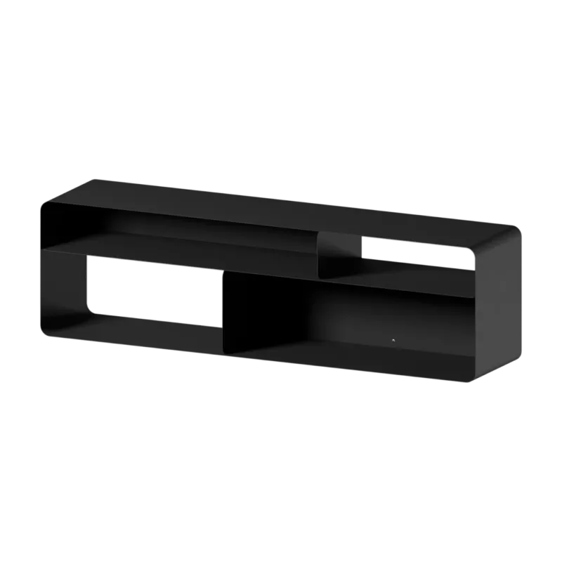 Meuble tv en acier noir 180x40x52cm Tavir - Metallbude