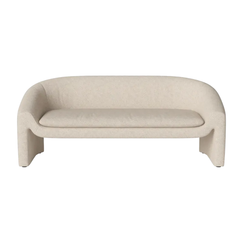 Canapé 2,5 places en tissu monza bouclé beige Mielo - Bolia
