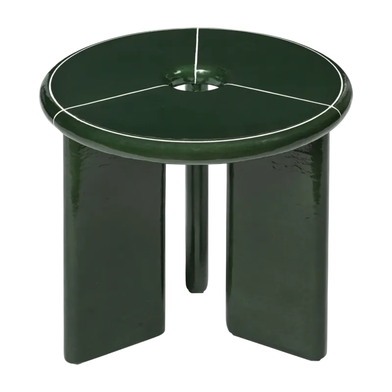 Table d'appoint en béton renforcé de fibres de verre vert 47x45cm Deya - Ferm Living