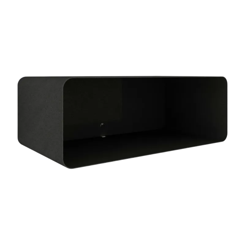 Table de chevet suspendue en acier noir 47x17x25cm Nelio - Metallbude