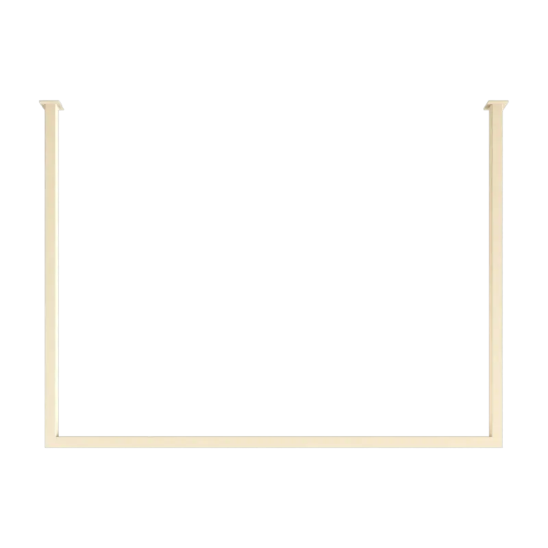 Rail à vêtements carré en acier beige cashew 60x100cm Rubi - Metallbude