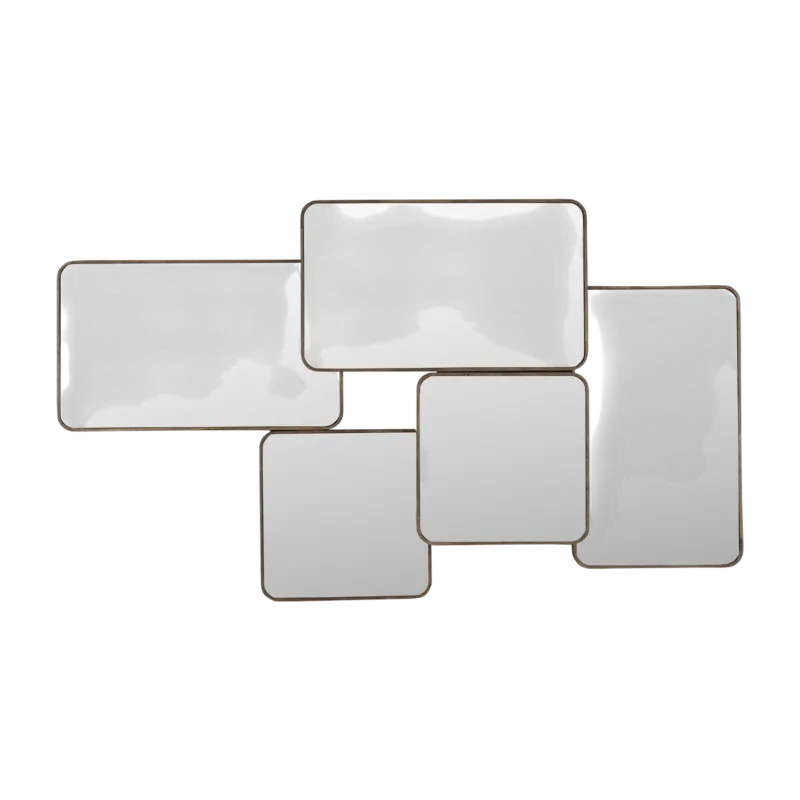 Miroir asymétrique en bois brun 120x70x3cm Cordelia - Dutchbone