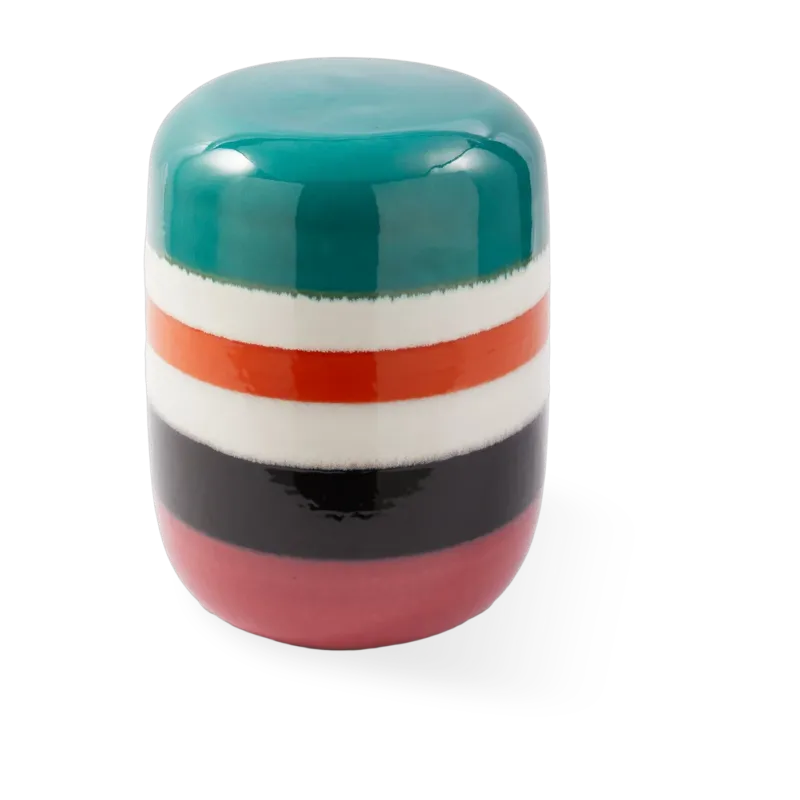 Table d'appoint en céramique 34x46,5cm Striped Pill - Pols Potten