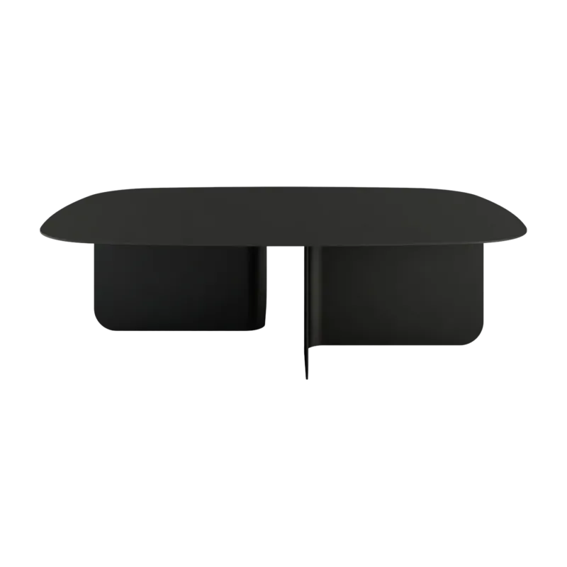 Table basse en acier noir 115x77cm Livia - Metallbude