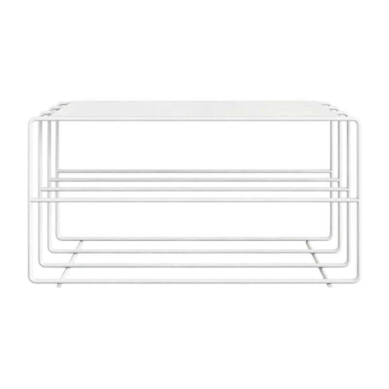 Etagère à chaussures en acier blanc 80x30x41cm Neva - Metallbude