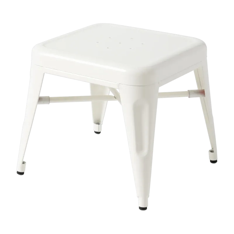 Tabouret pour enfant en acier blanc pur Mouette - Tolix
