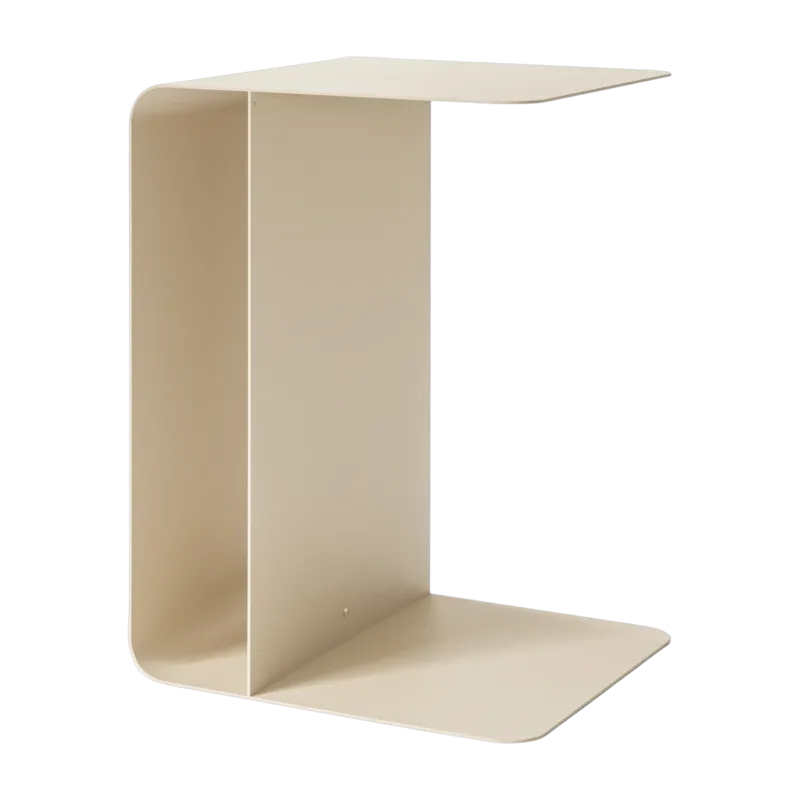 Table d'appoint en acier beige cashew 60x40cm Cosmo - Metallbude