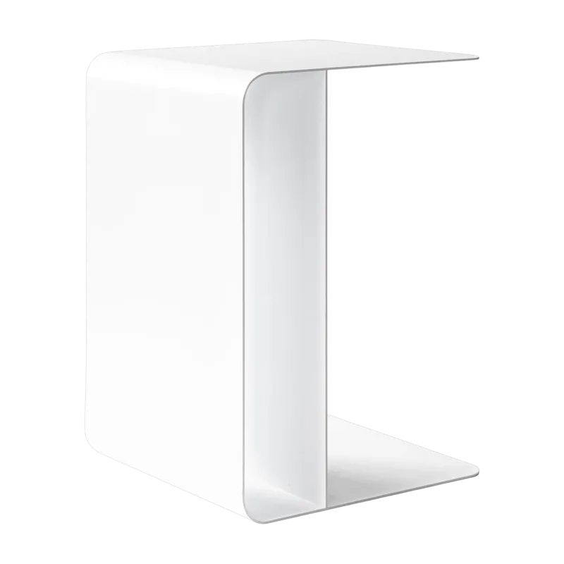 Table d'appoint en acier blanc 60x40cm Cosmo - Metallbude