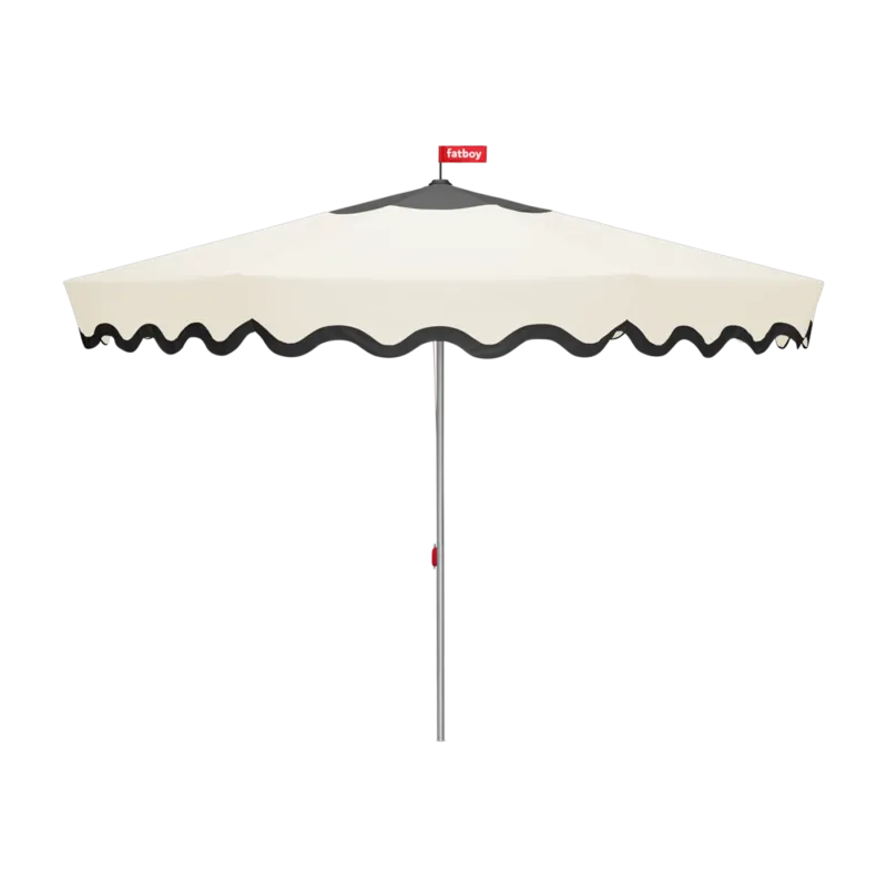 Parasol oversize rétro en polyester crème Pensol - Fatboy