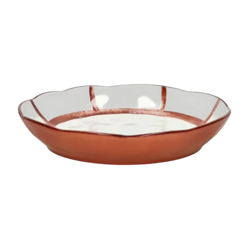 Plat en porcelaine rouille 20x3,5cm - Pomax