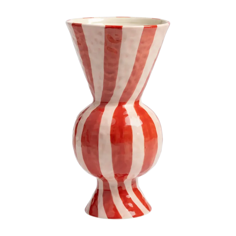 Vase en grès rose et rouge - &klevering
