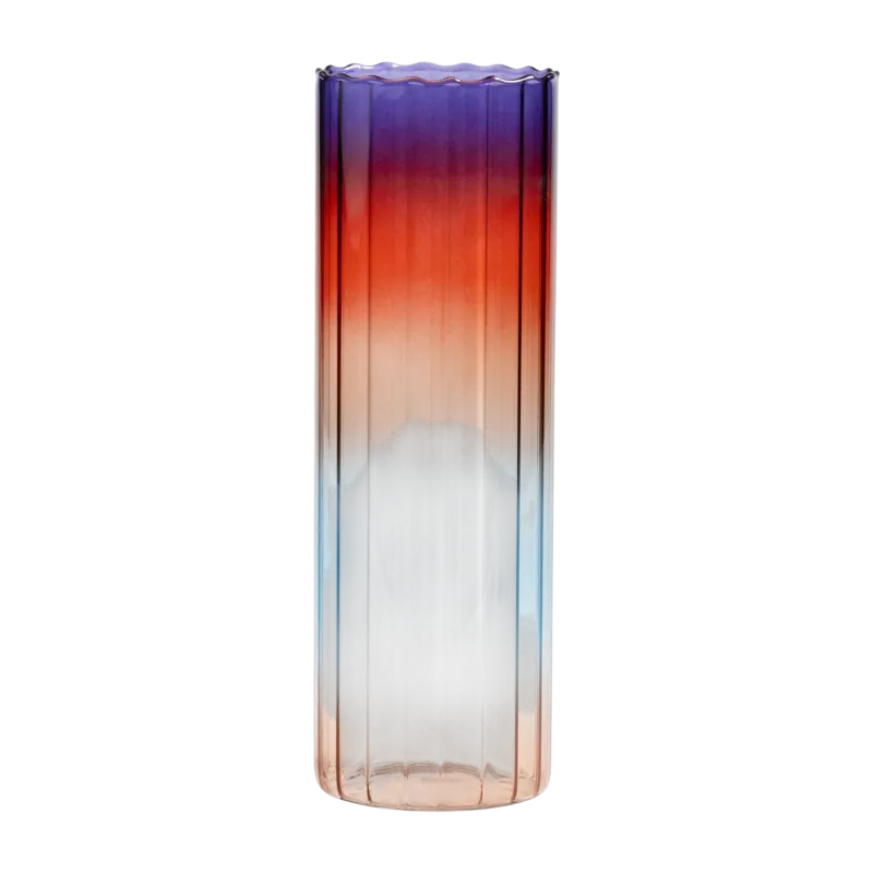 Vase en verre transparent et coloré - &klevering