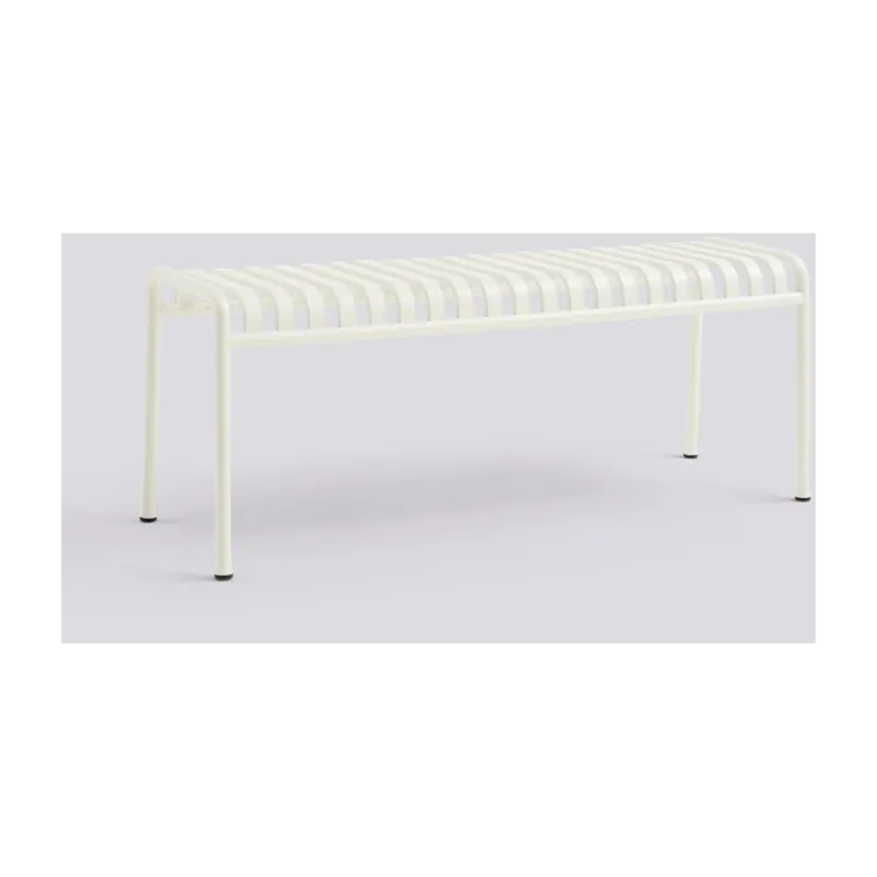 Banc de jardin en métal crème Palissade - HAY