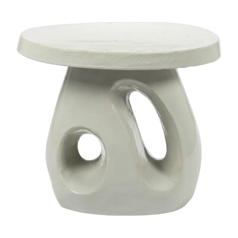 Table d'appoint en grès gris 52x37x45cm Amé - Serax