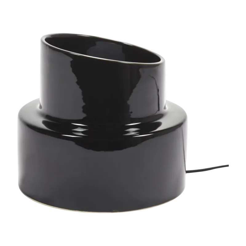 Lampe en grès noir 22,5x21cm Pillar - Serax