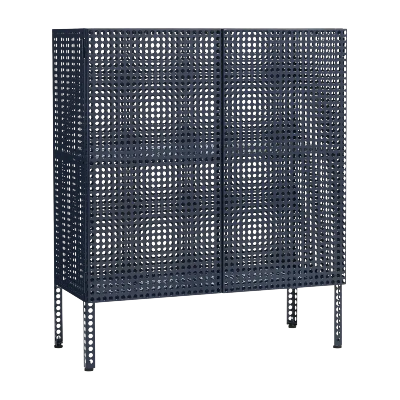 Armoire en acier perforé bleu 89x40x106,5cm - HAY