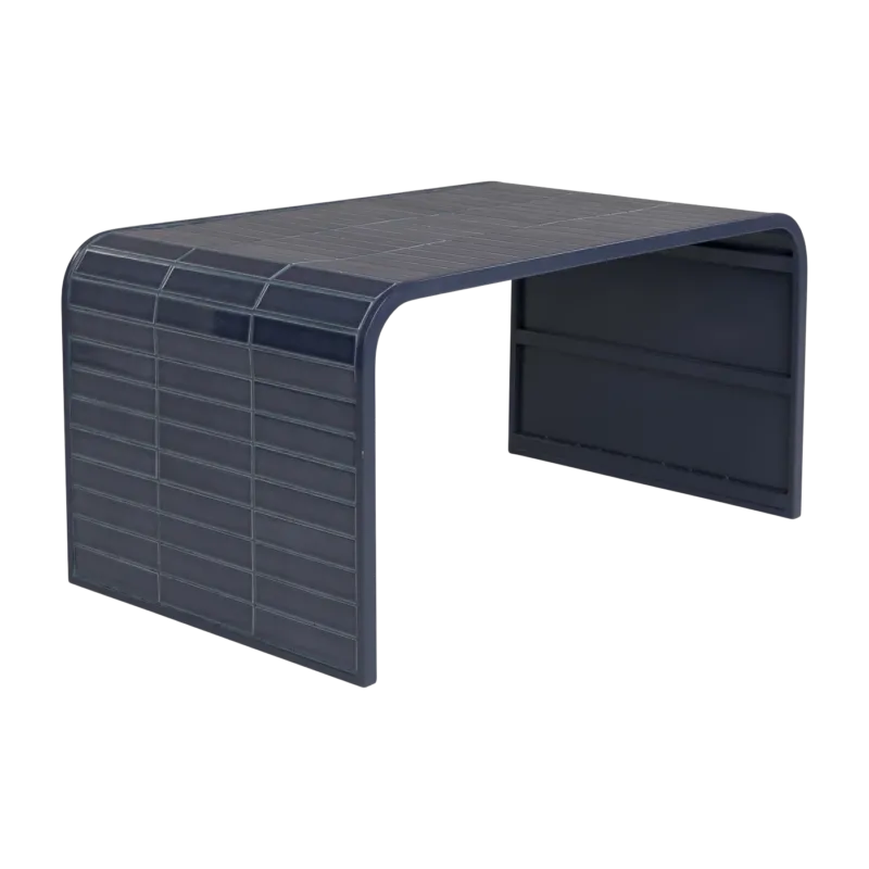 Table basse en acier bleu 47x80x40cm Tiles - Zuiver