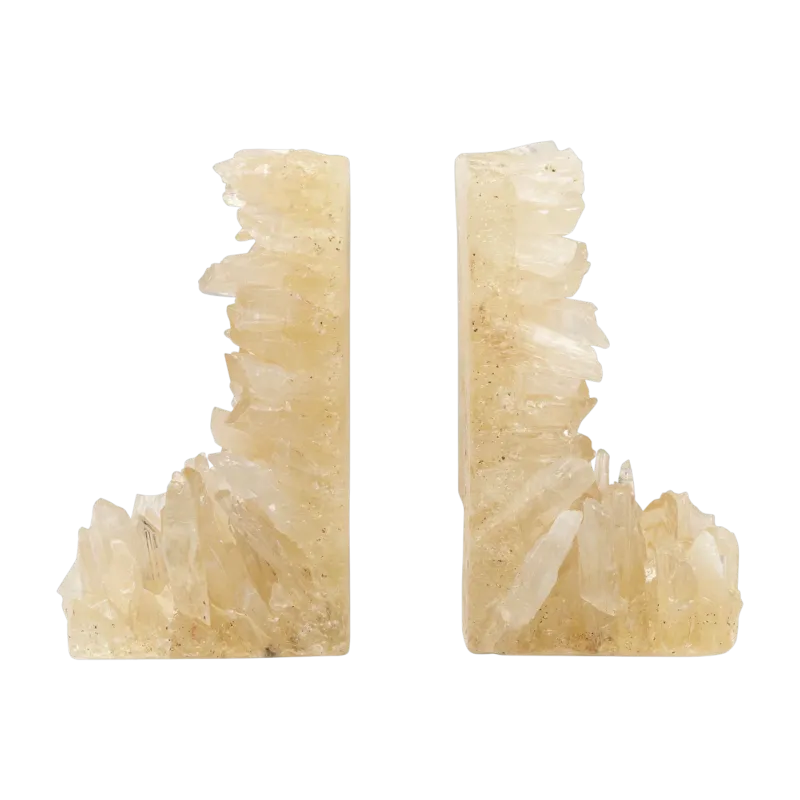 Serres livres en quartz naturel et résine 24x8x20cm - Versmissen