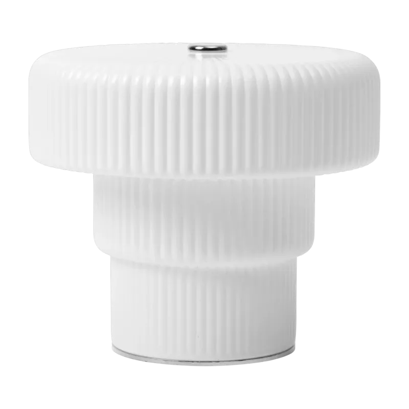 Lampe portable en verre blanc 12x10cm Ripple - Ferm living