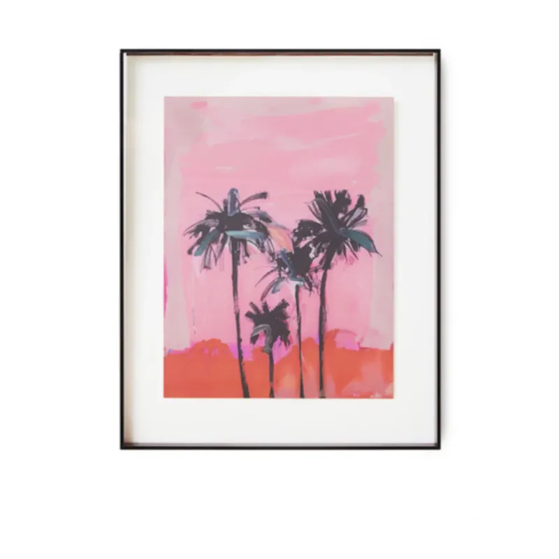 Cadre acrylique Palmes brunes (40X50Cm) - HKLIVING