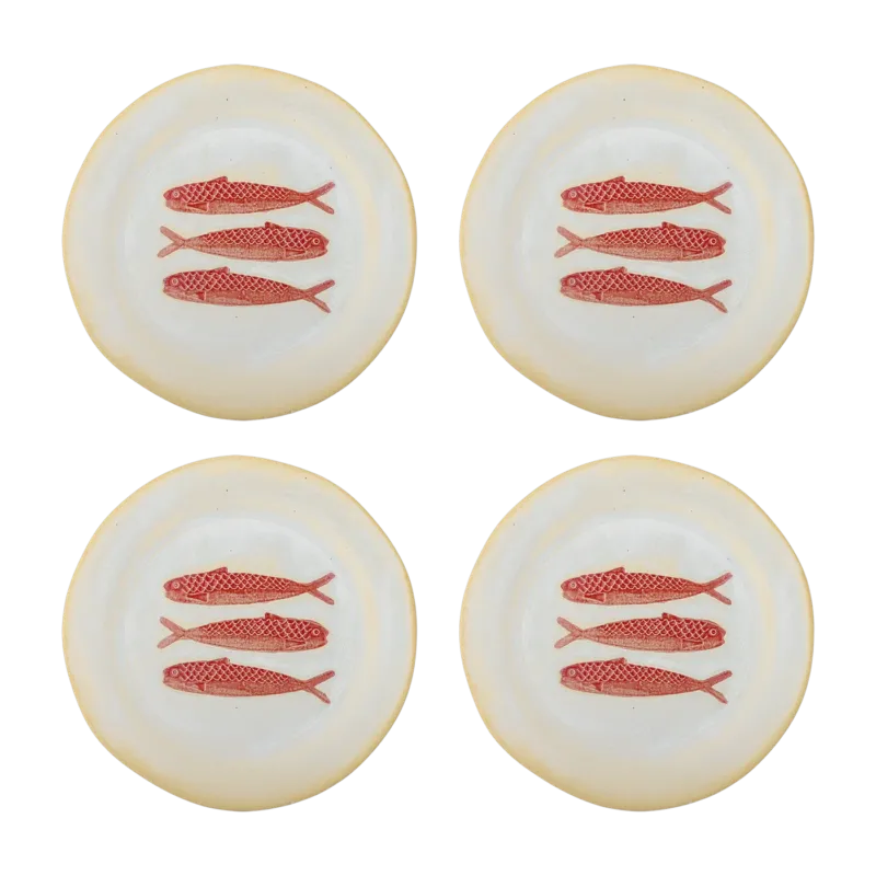 4 Assiettes en grès rouge 27x2cm Hadden - Bloomingville