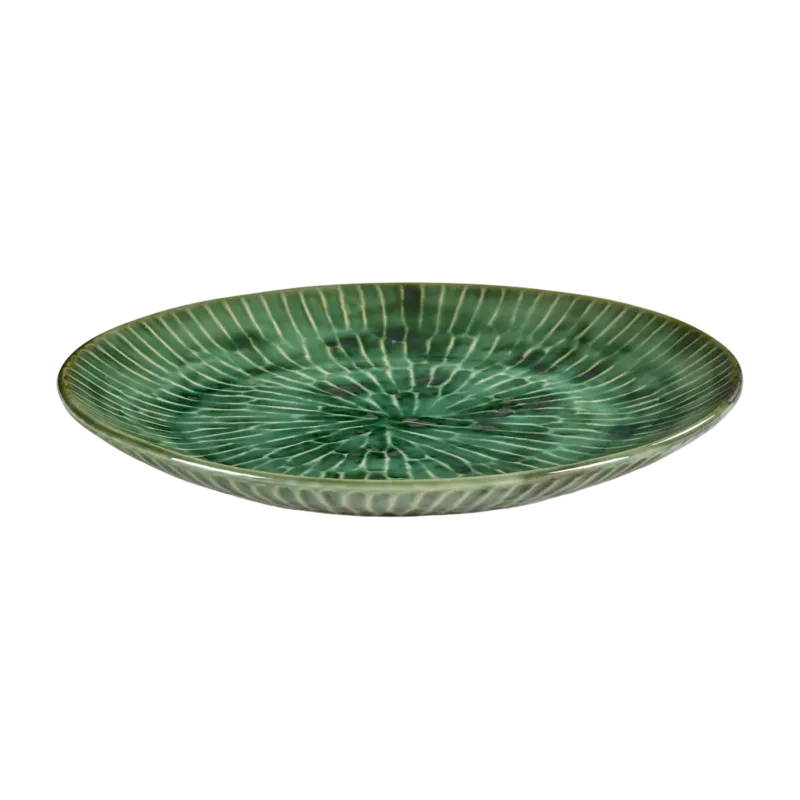 Assiette à diner en céramique verte 27x3cm Lanza - Serax