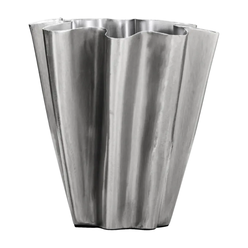 Vase en métal argenté brossé 6,5x13cm Hdflood - House Doctor