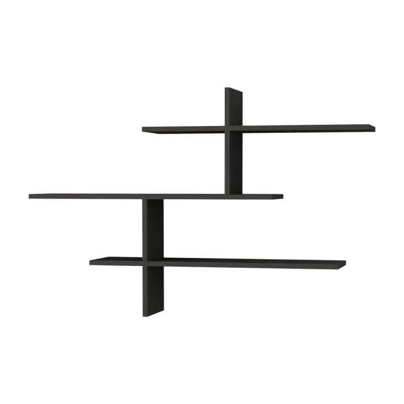 Etagère en bois anthracite 22x70x65cm Leo - Home Design