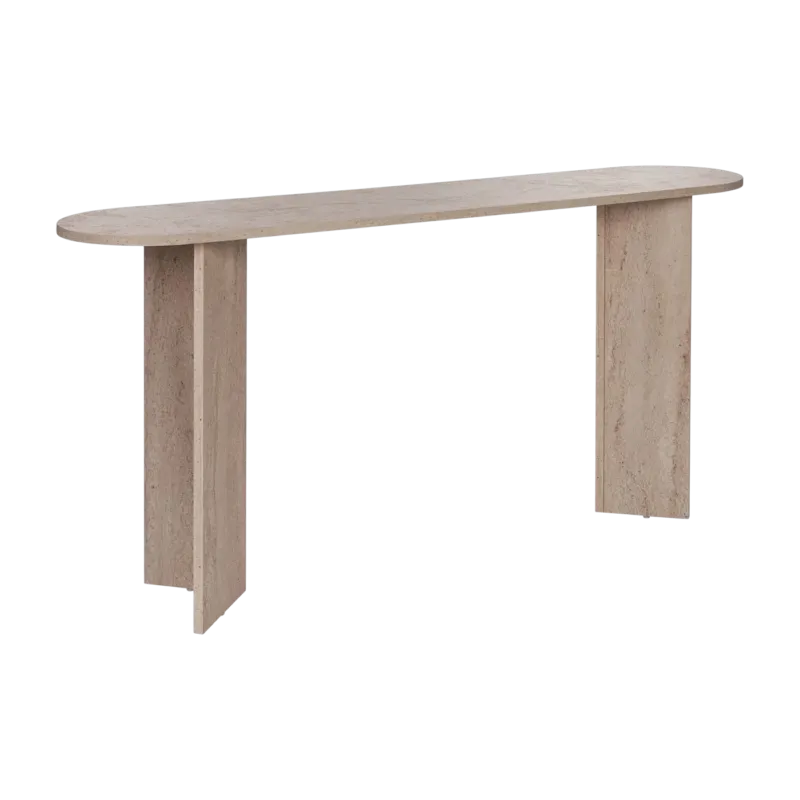 Console en travertin 35x150x75cm Sira - Home Design
