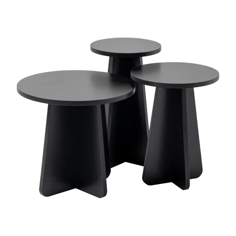 Tables d'appoint en bois noir Lume - Home Design