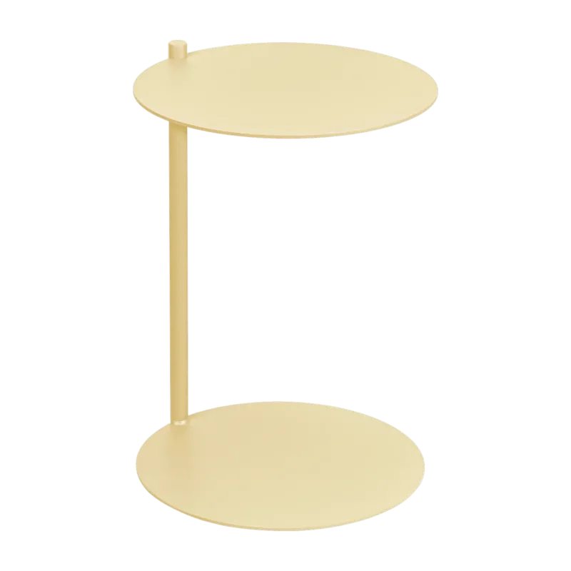 Table d'appoint en acier jaune beurre Ande - noo.ma