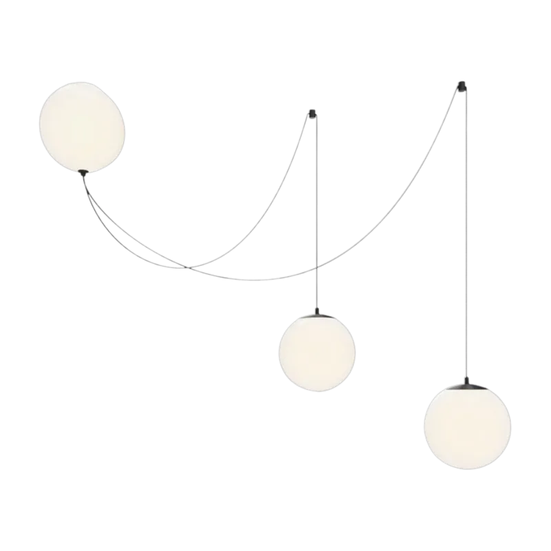Suspension en verre de trois globes 300x300cm Twins - Maytoni