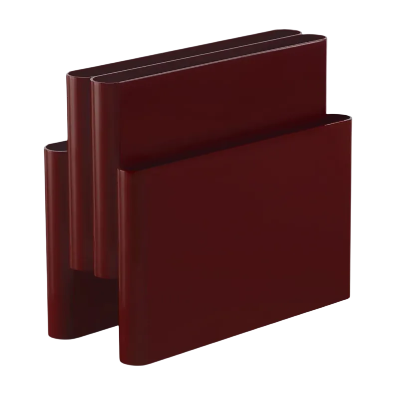 Porte-revues en thermoplastique bordeaux 40x18,5x34,5cm Magazine Rack - Kartell