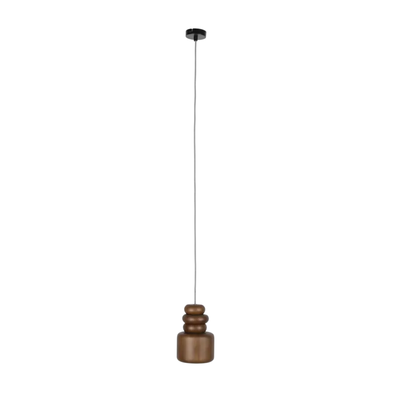 Suspension en bois d'hévéa marron 14x32cm Dicky - Zuiver