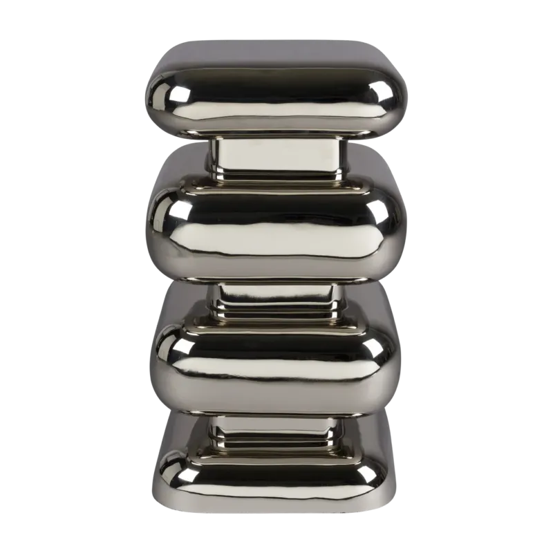 Tabouret en fer chromé 29x49cm Stubby - Dutchbone
