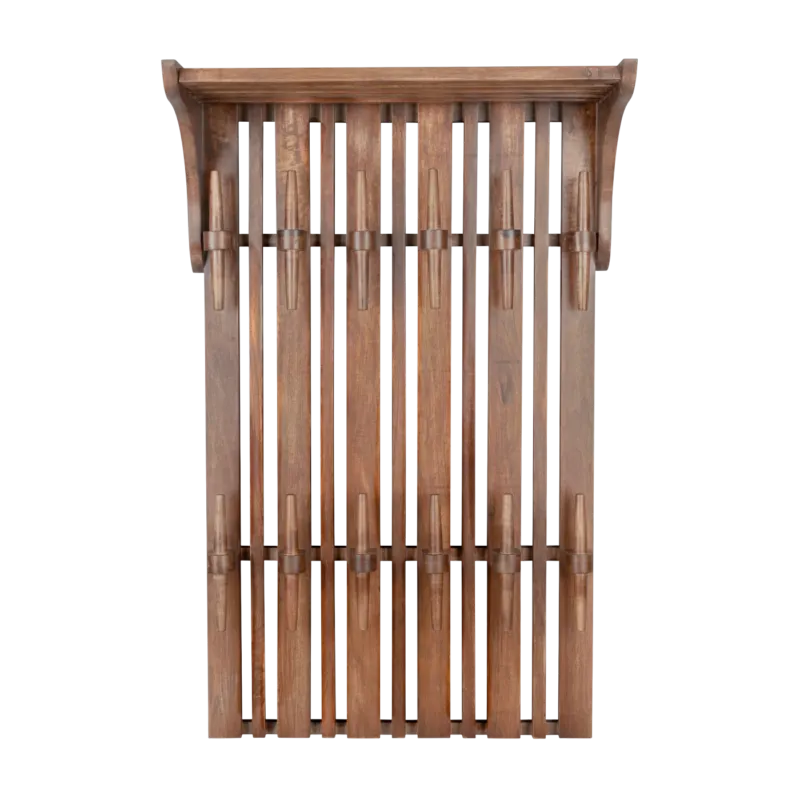 Porte-manteau mural en bois de manguier 66x32x110cm Jackub - Dutchbone