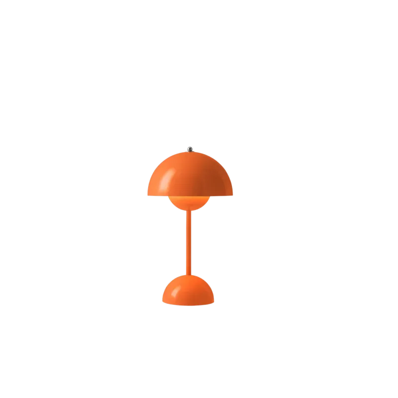 Lampe à poser sans fil orange acidulé Flowerpot VP9 - &tradition