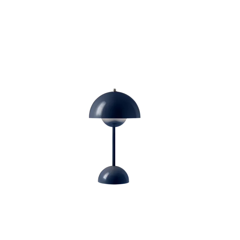 Lampe à poser sans fil bleu acier Flowerpot VP9 - &tradition