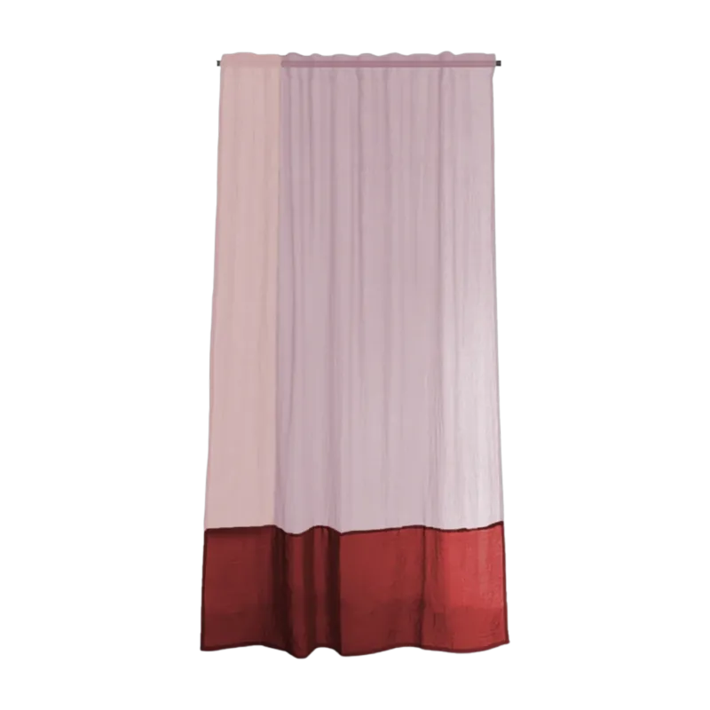 Rideau en polyester rose 300x150cm Rosen glut 4 - Raw Room