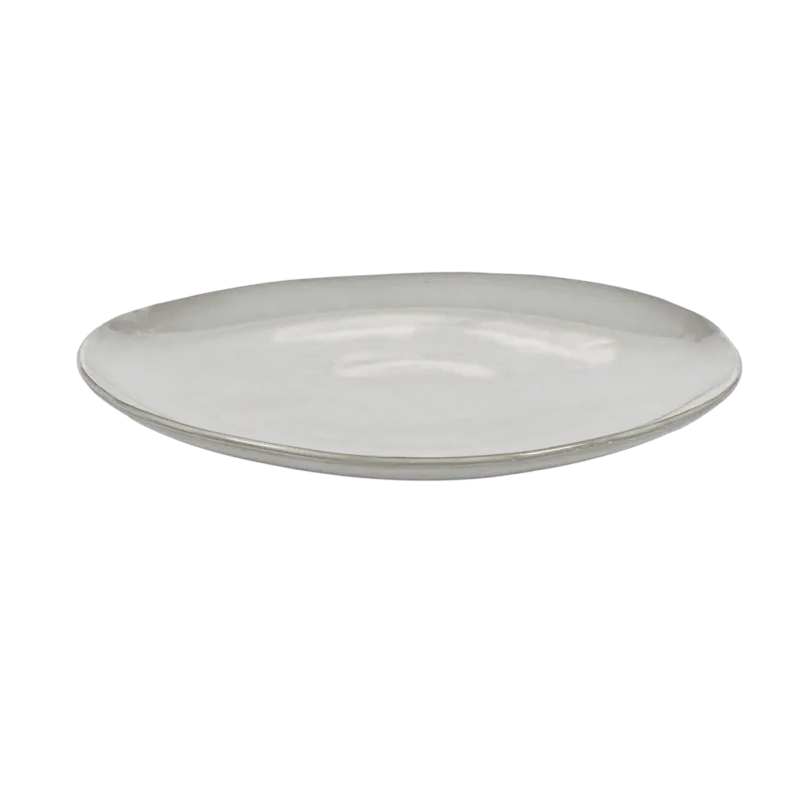 Assiette plate en grès blanc cassé 27 cm La Mère - Serax