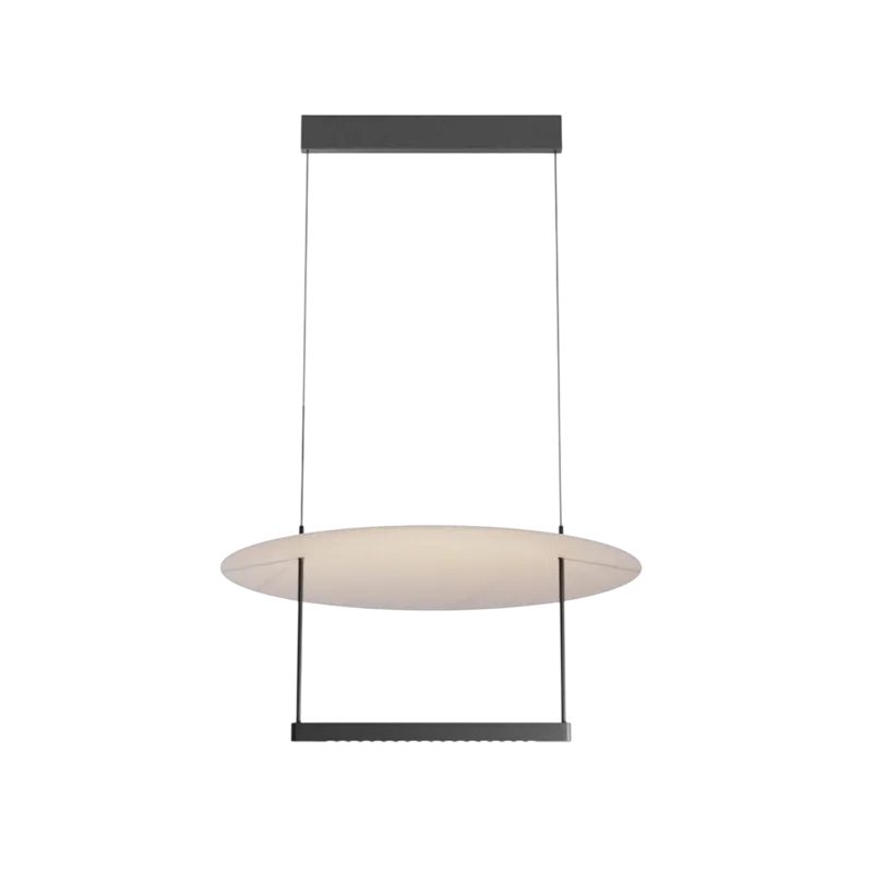 Suspension en verre et aluminium noir 60x37cm Ambience - Maytoni