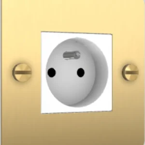 Prise 1G laiton blanc et doré Socket - Buster+Punch