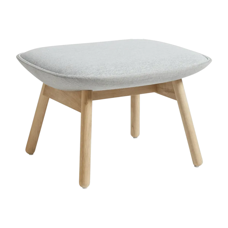 Repose pied gris clair et chêne massif naturel Uchiwa - HAY - The Cool Republic