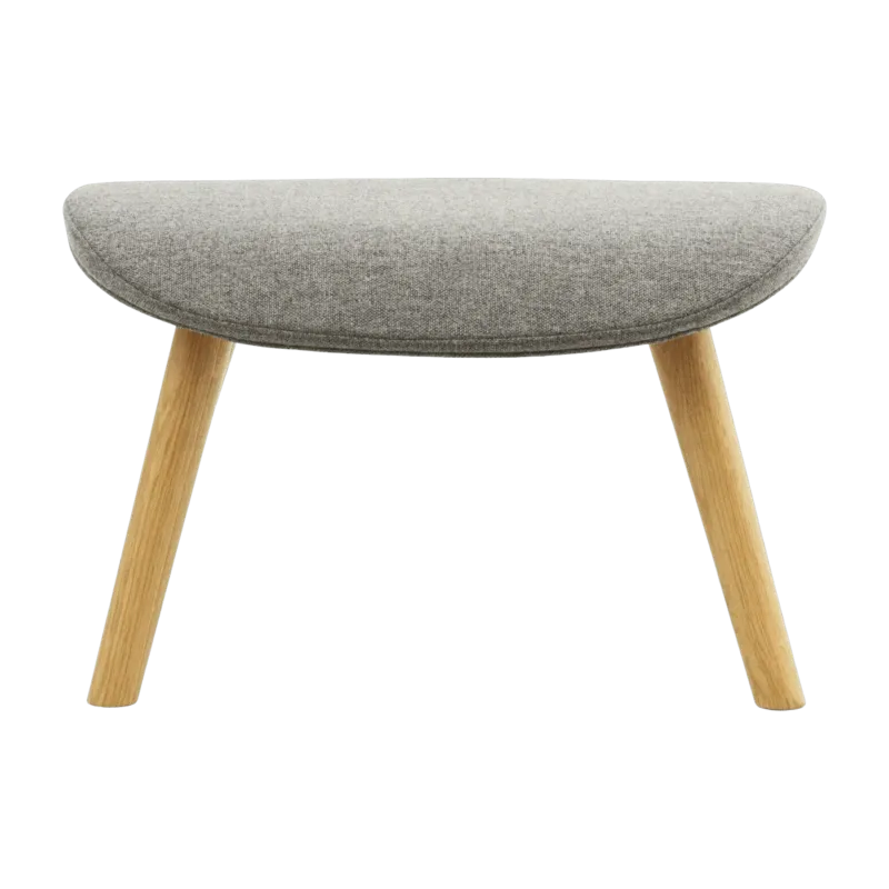 Repose-pieds en chêne et pp avec tissu gris Hyg - Normann Copenhagen - The Cool Republic