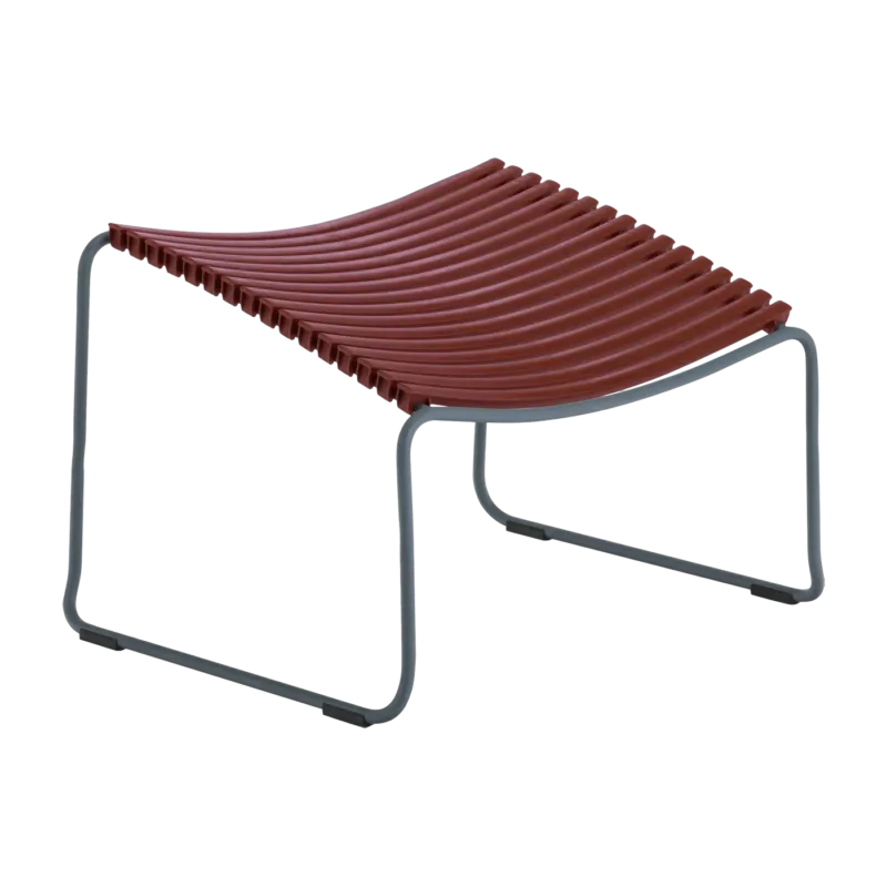 Repose-pieds en métal et plastique rouge Paprika CLICK - Houe - The Cool Republic