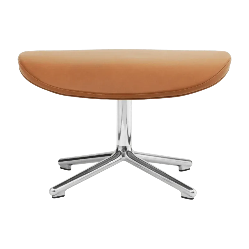 Repose-pieds pivotant en aluminium et pp avec cuir naturel Hyg - Normann Copenhagen - The Cool Republic