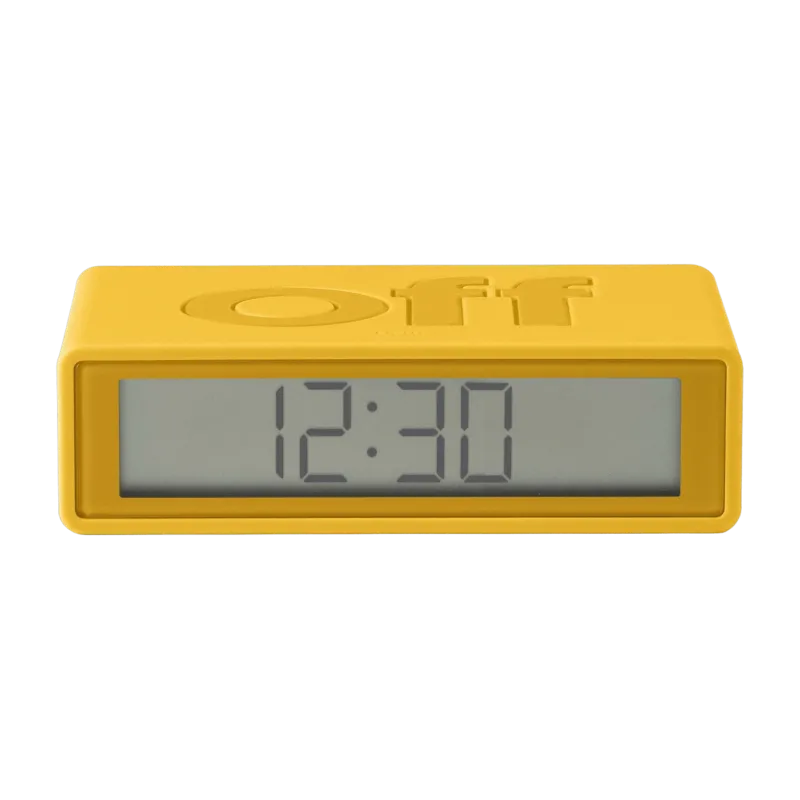 Réveil Flip de voyage jaune - Lexon Design - The Cool Republic
