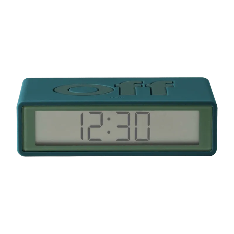 Réveil Flip + Travel Bleu canard - Lexon Design - The Cool Republic